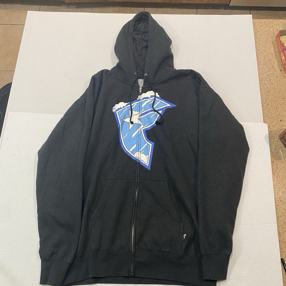 Famous Stars & Straps Mens Hoodie Sweatshirt Chill Ice Freeze Black Y2K Zip XXL